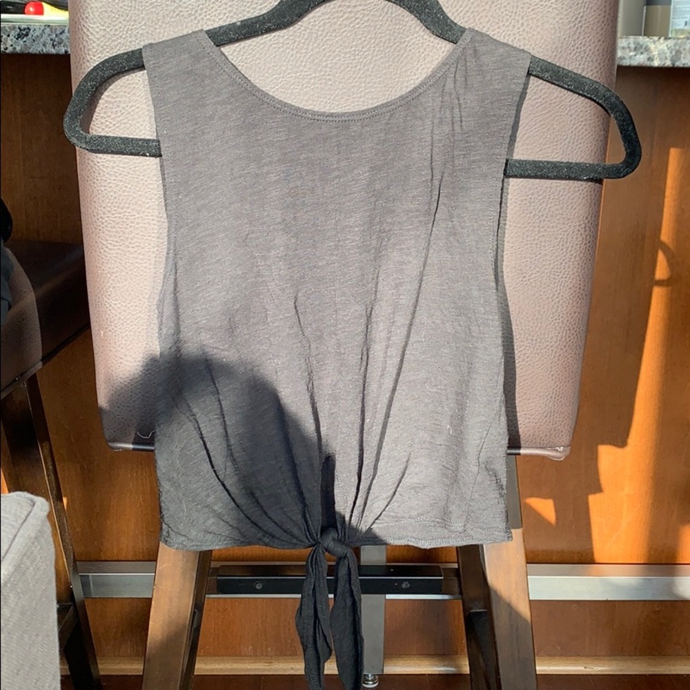 Black Tank Top w/ Bottom Tie
